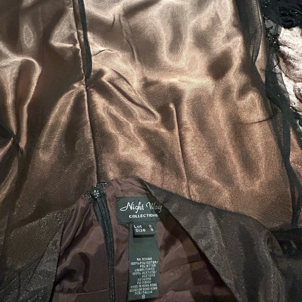 Elegant Dress with Beaded Overlay - Picture 5 of 5